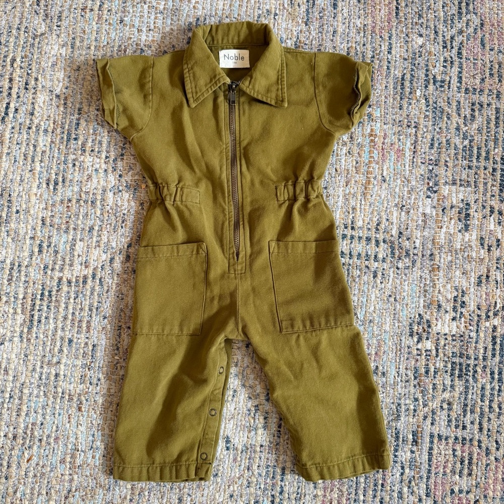 Noble Olive Kids Romper / Novile Utility Suit